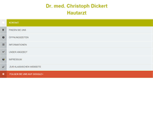 Tablet Screenshot of hautarzt-wedding.de